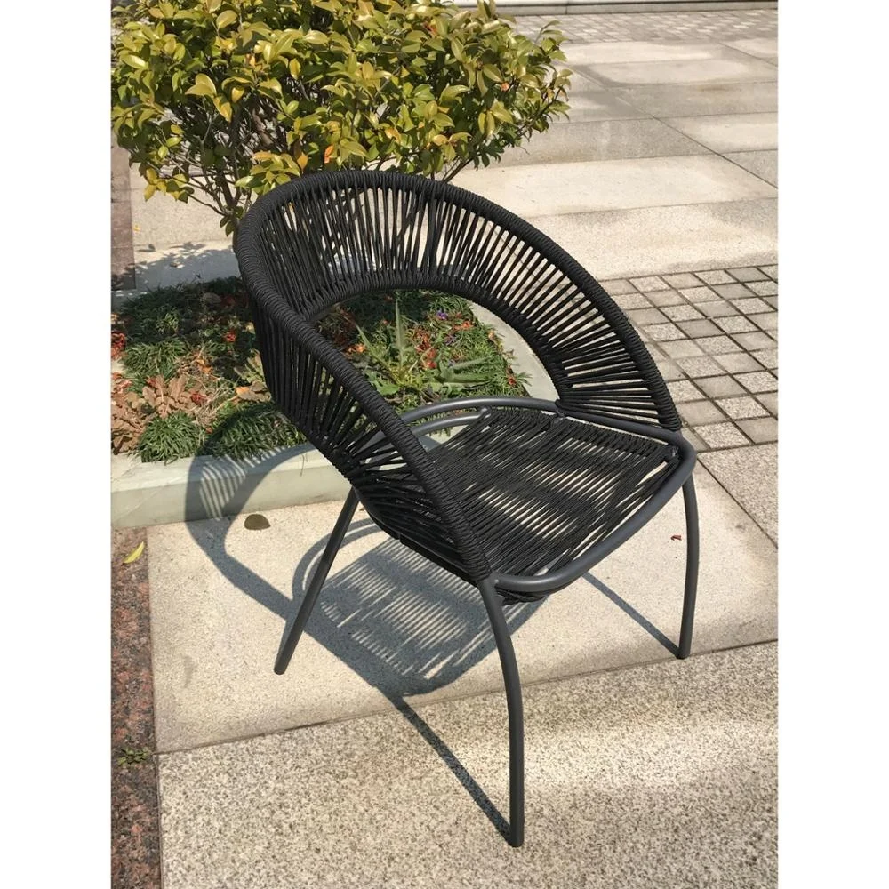 
Modern stackable rope chair outdoor dining chair 