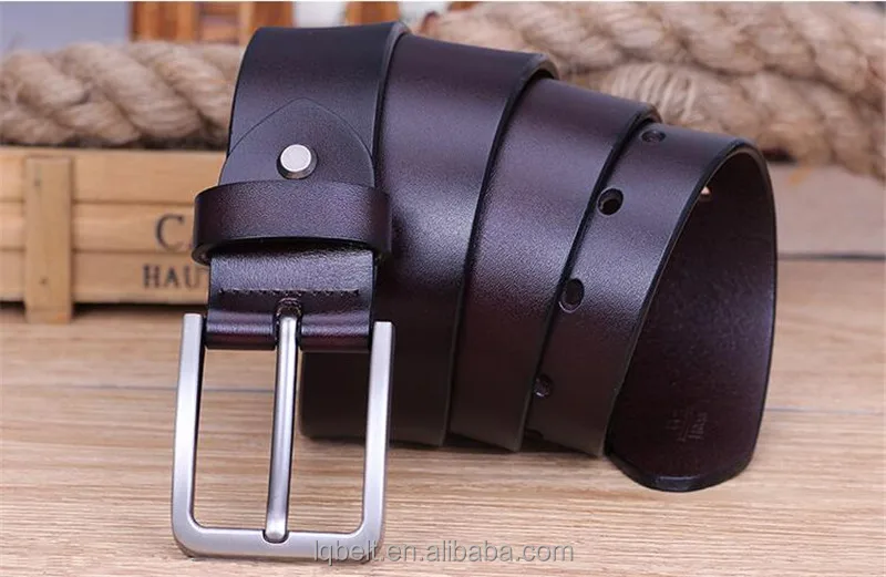LQbelt factory classic design male cowhide leather belt for men pin buckle belts OEM