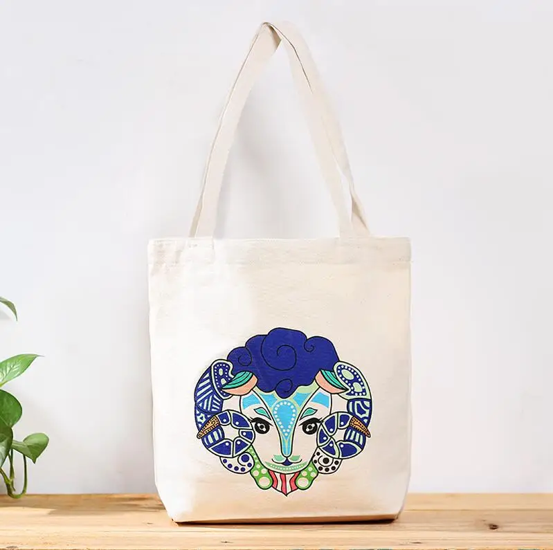 top sales long handle custom print logo canvas cotton tote bag best quality