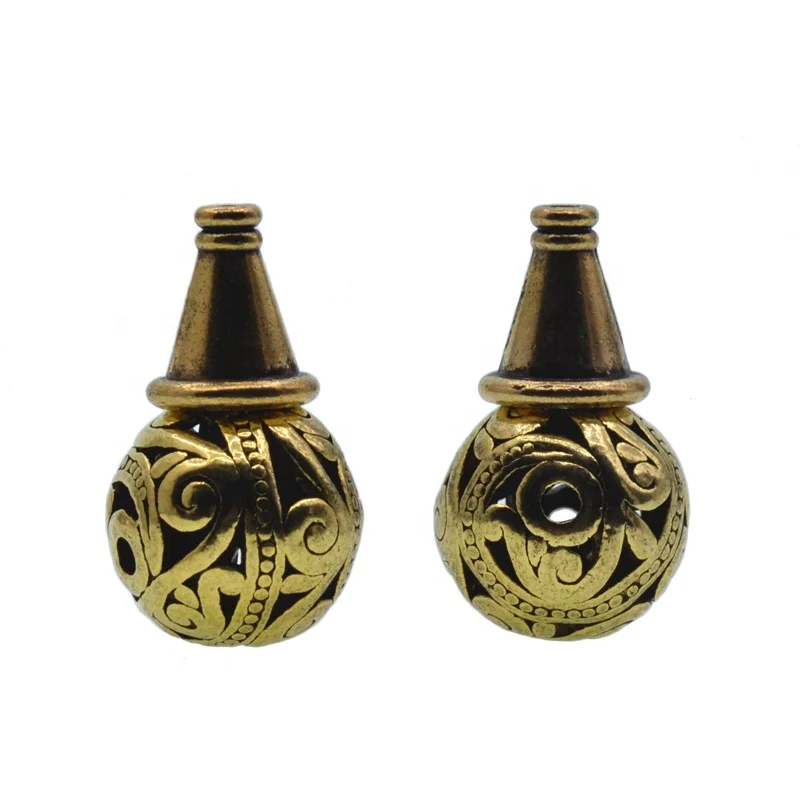 Буддийские медитационные буддистские бусины мала IB3465 античное золото с отверстиями гуру 3