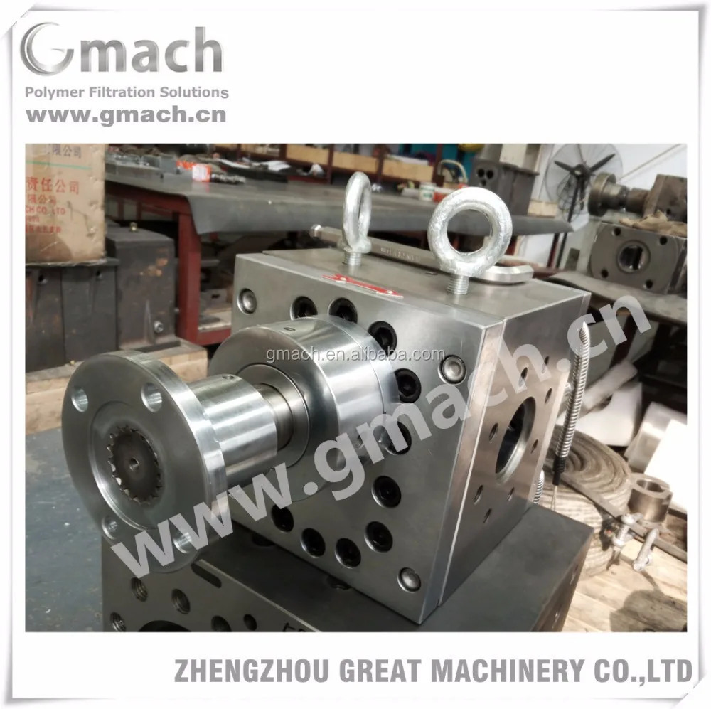 Extrusion melt gear pump for plastic pipe extrusion line