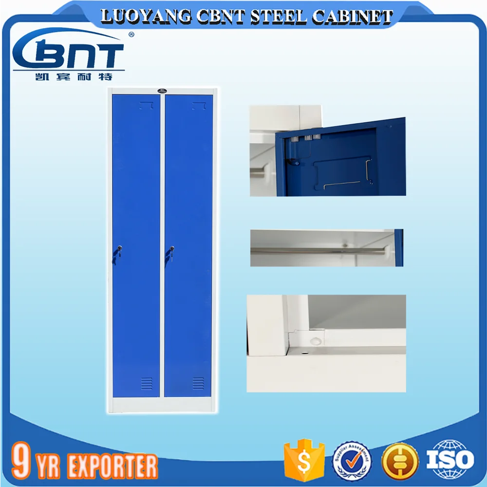 Luoyang CBNT Steel Cabinet Knock Down Structure 2 Doors Metal Storage Locker 2L-B1