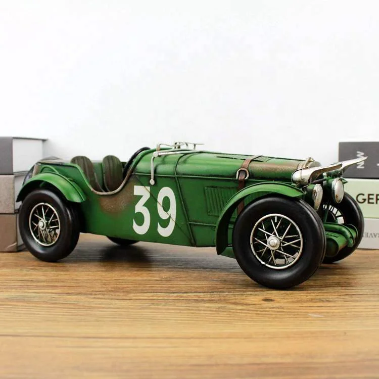 1933 Handmade Metal Crafts Racing Sport Antique Car Vintage Model Die Cast 1:12 Coffee Shop Restaurant Home Decoration