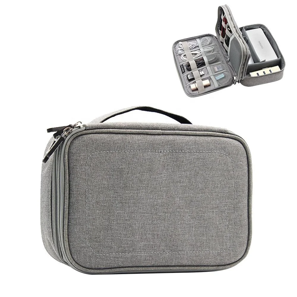 Portable Travel Electronic Accessories Cable Organizer Bag For USB Data Earphone Charger Kit