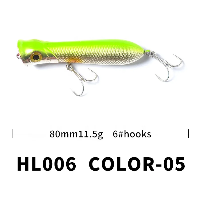 Factory blank poppers handmade plastic big mouth popper fishing lures