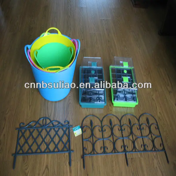 black decorative plastic garden fence/garden edging fence