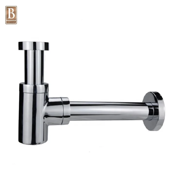 High quality China Factory Brass Chrome Plating Bath And Kitchen Basin Siphon