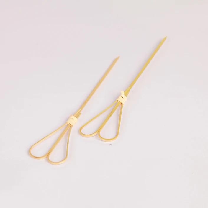 Wholesale bulk 2022 Chinese Various sizes flower knotted bamboo skewer and bamboo sticks