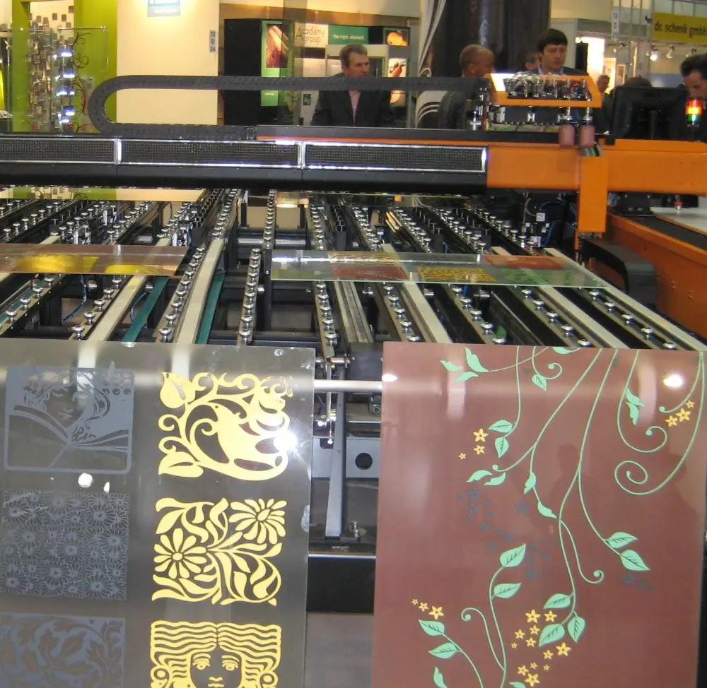 Enameled tempered glass