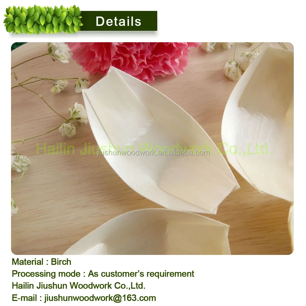 
Wooden sushi boat / food container 