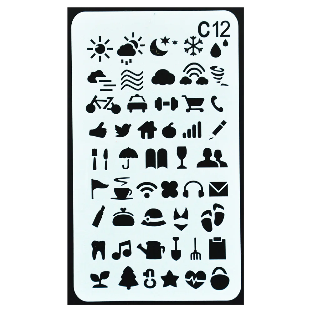 Bullet Stencil  Journal DIY Scrapbook White for planner, painting