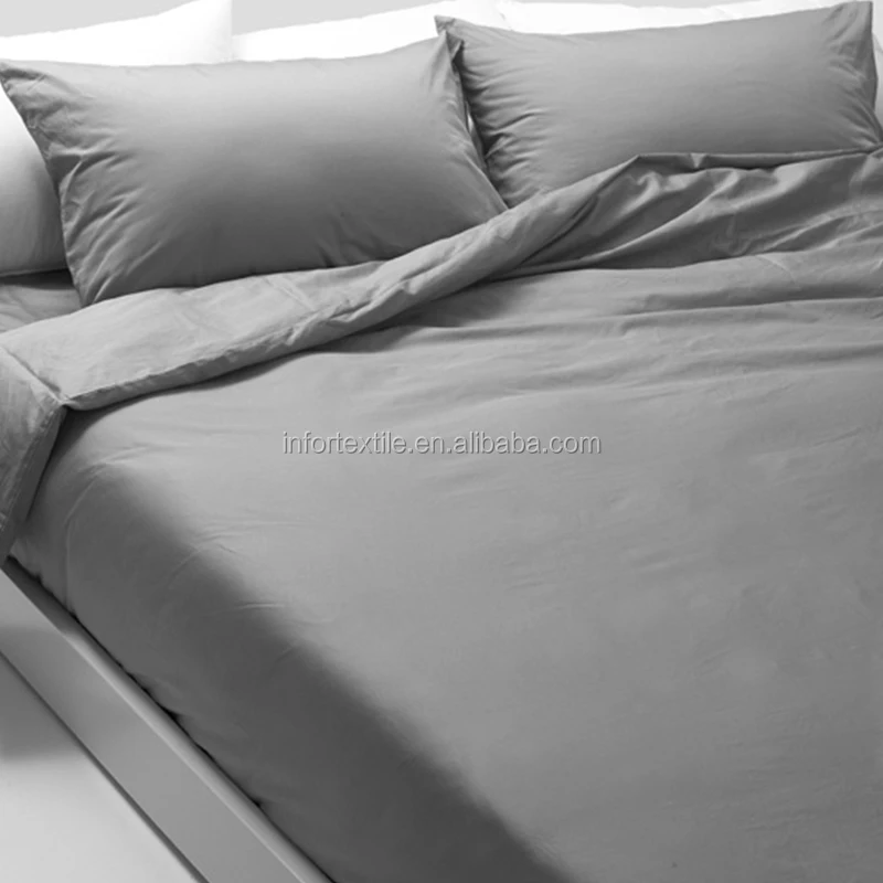 factory wholesale poly cotton  queen size  white  hotel  200 Thread count percale fitted   sheet