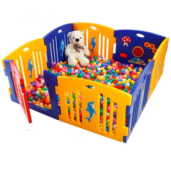 
Mamakids H0805B outdoor & indoor large colorful safety plastic baby playpen adult size playpen baby fence 
