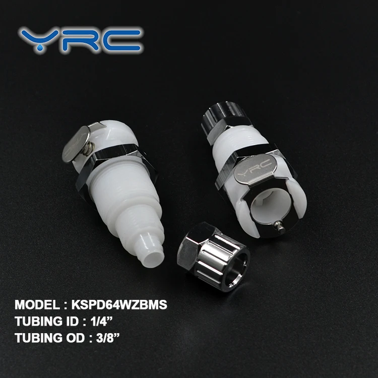 1/4 socket panel mount medical quick connect hose coupling
