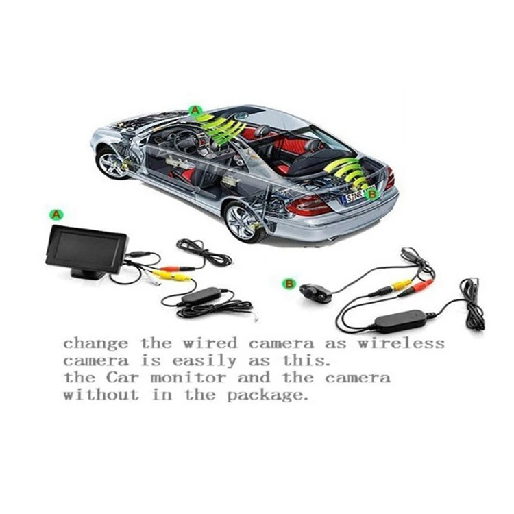 High quality 4.3 Inch Car LCD Monitor With Reverse Side View Camera