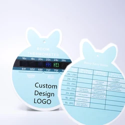 OEM Custom Design Cute  LCD  Room Thermometer Card Thermometer Strip