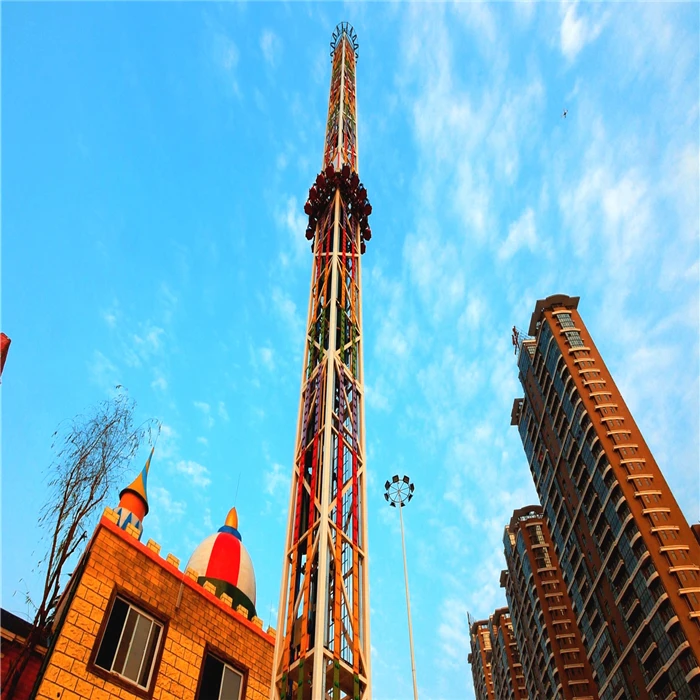 experienced manufacturer popular large thrilling funfair ride sky drop tower ride free fall ride for sale