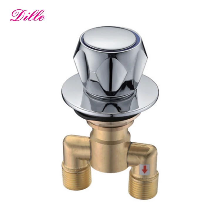 Copper Chrome Plated Control Water Flow Angle Outlet Faucet Valve  Hair Washing Bowl Faucet