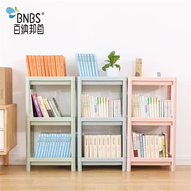 Kids Portable Bookshelf Plastic Book Shelf book cabinet  household rack