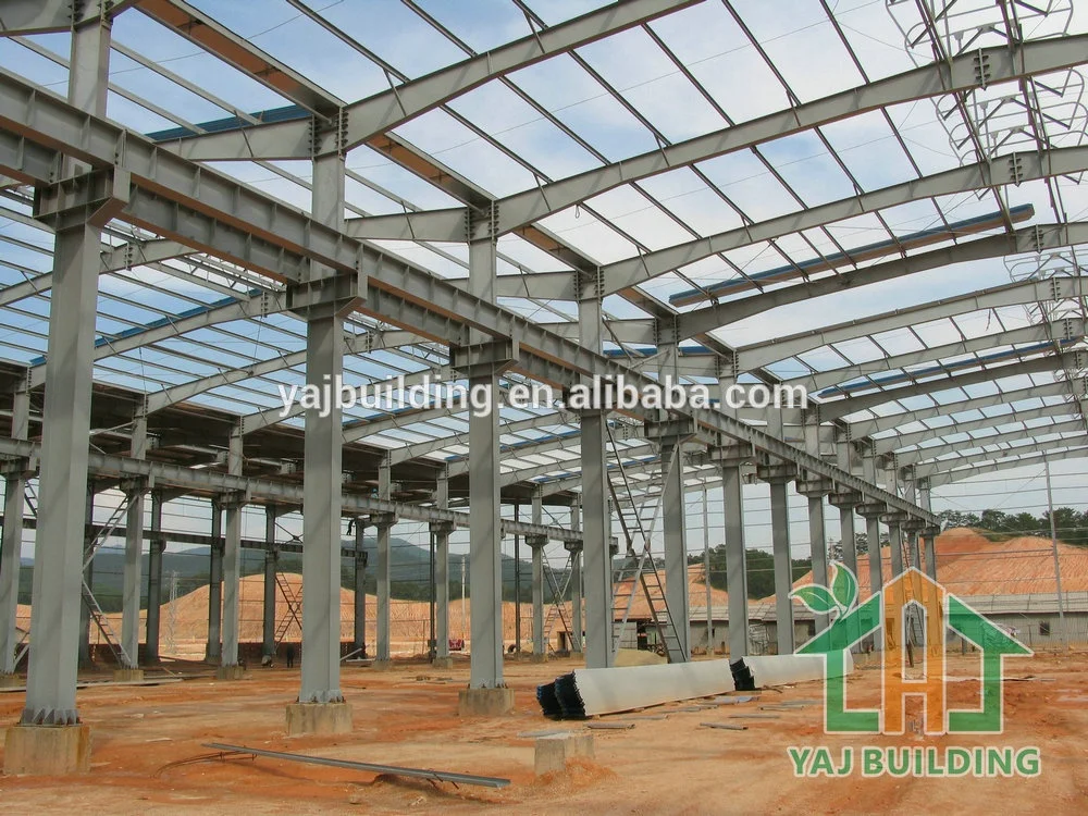 Large span structural steel fabrication building for warehouse