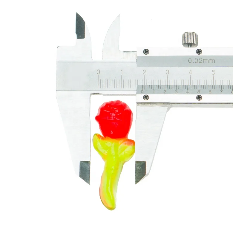 Insurance order rose shape gummy candy with design