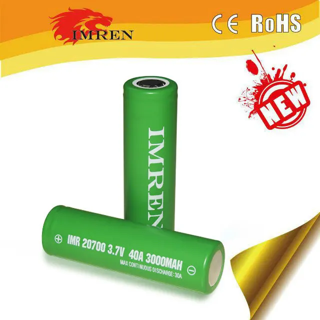 
battery pack Deep Cycle 3.7V 3000mAh 40A 20700 Li-ion vapor e-cigarett 18650 Rechargeable Battery 