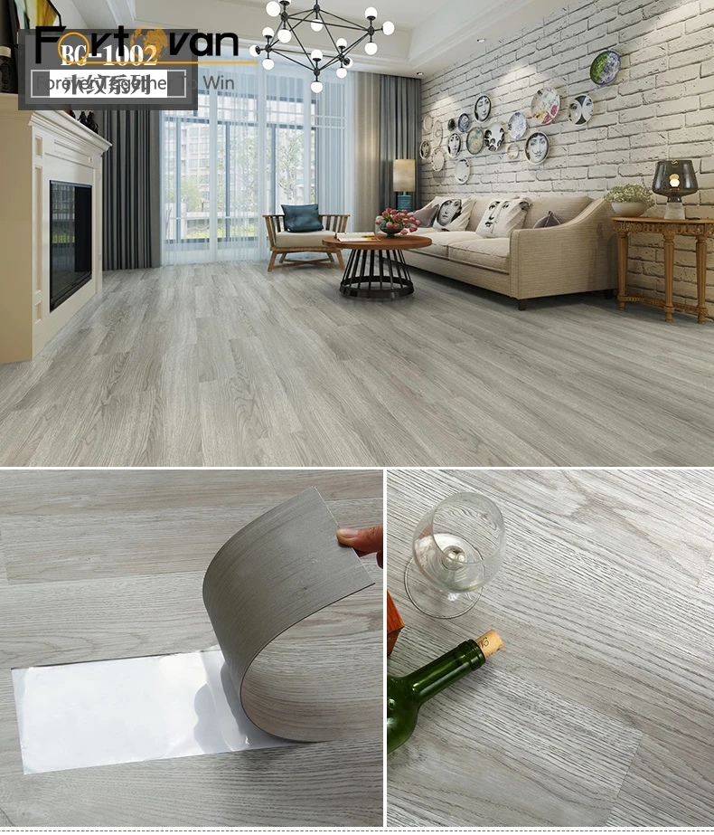 High Quality Easy Peel and stick self-Adhesive Wood look PVC Vinyl Flooring