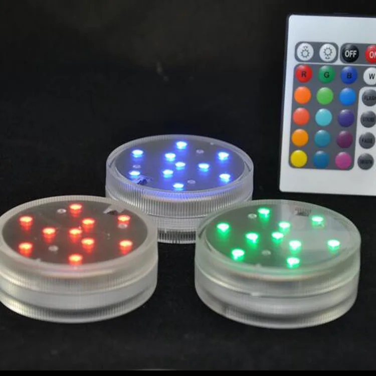 2021 Remote Control LED Lighting Base Event Party Decorative Multi Color Led Light Base  Flower Pots Crystal LED Base Light