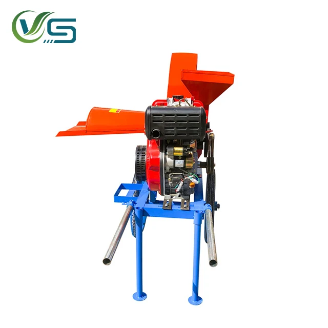 Corn stalk silage and forage chaff cutter machine corn seed crusher and grinder machine