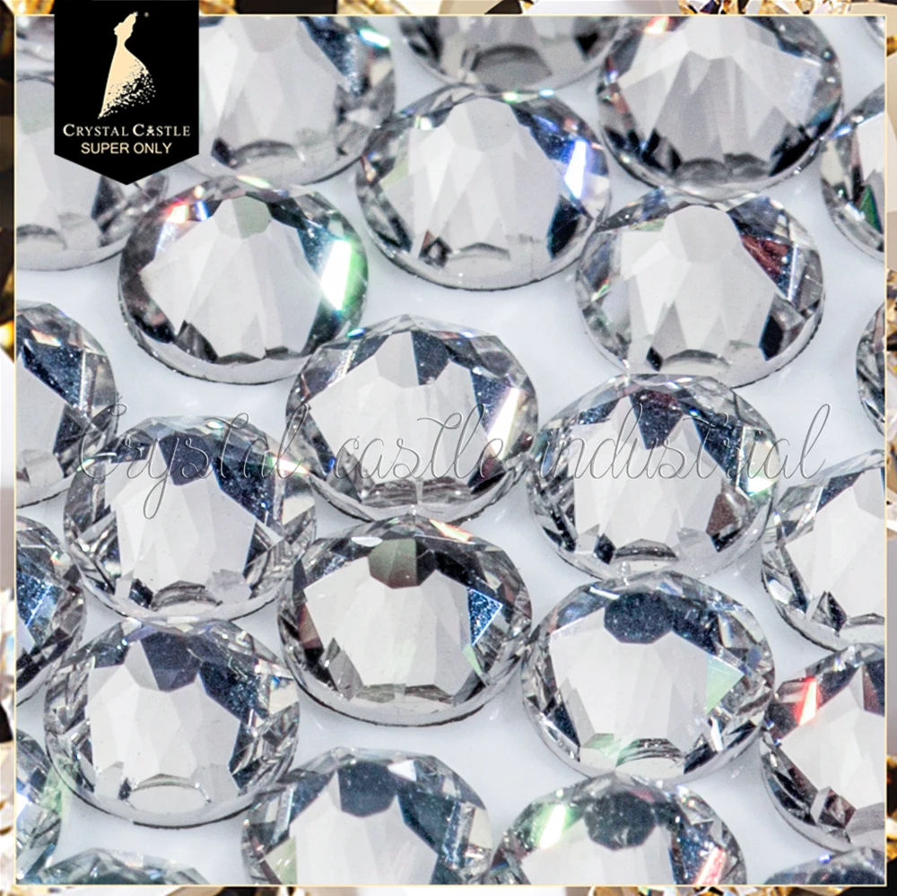 
16 facets strong glue new cuts HF 2078 flatback glass hotfix crystal rhinestones for hotfix motif 