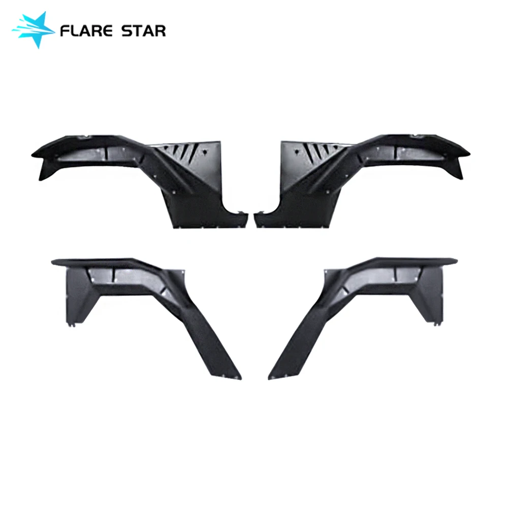 Двухдверный брызговик jk, запчасти для обрезки внешней части, аксессуары, стальные черные Брызговики для 4x4, аксессуары