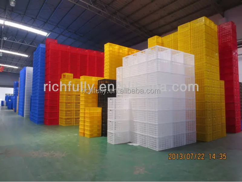 Large volume Plastic Grid Box Pallets With Wheels