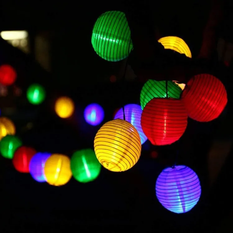 10 LED multi-color Solar Lantern String Light Hanging String Lights for Outdoor Garden Yard Lamp Christmas Decoration