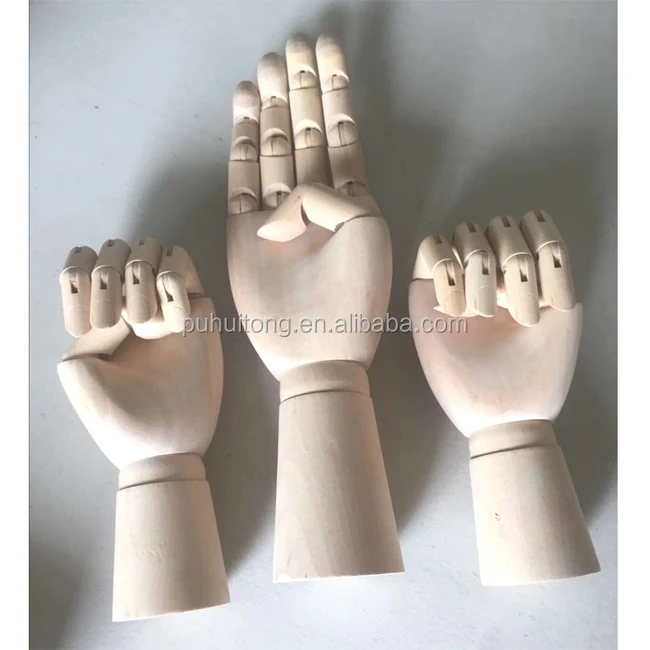 Display Wood hand with screw M10/M6