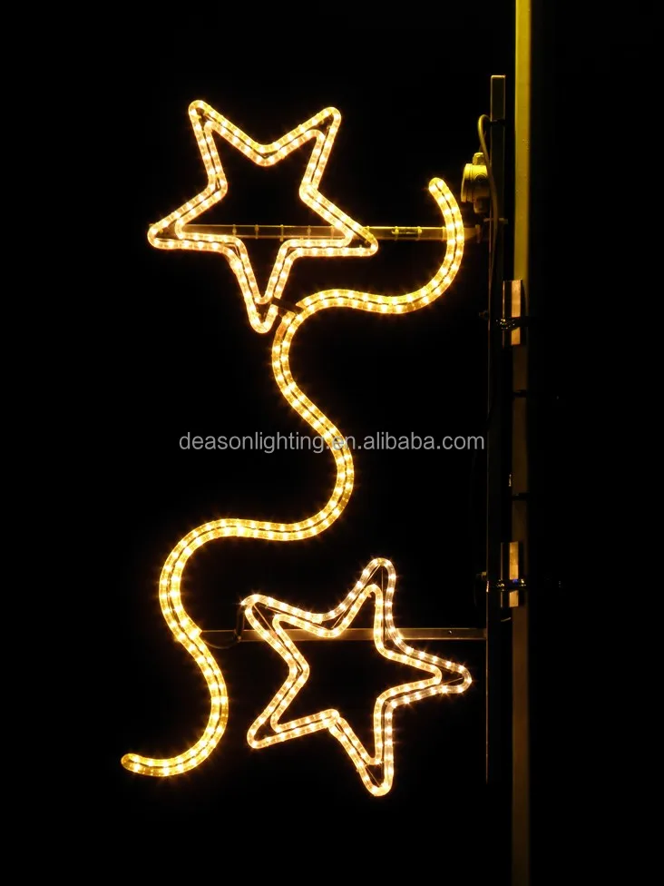 Christmas Pole Motif light/Christmas Street LED lighted stars decoration outdoor Lamp post