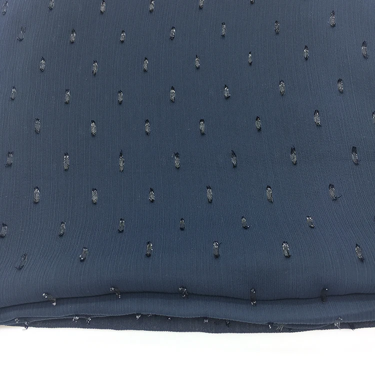 High Quality  Polyester Cutting Flower Thick Chiffon Fabric