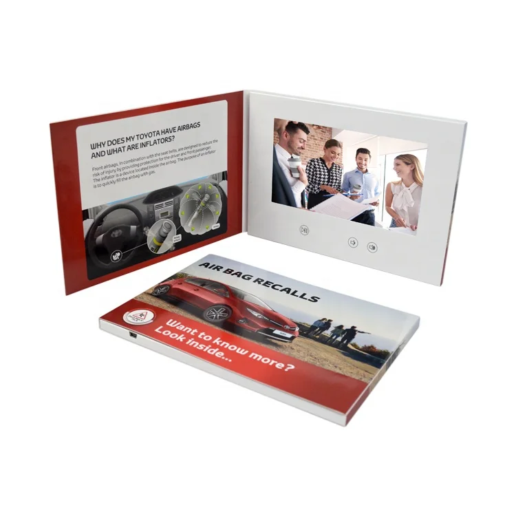 Professional Customized 2.4 4.3 5 7 10.1 inch audio video business card company presentation video advertising brochure