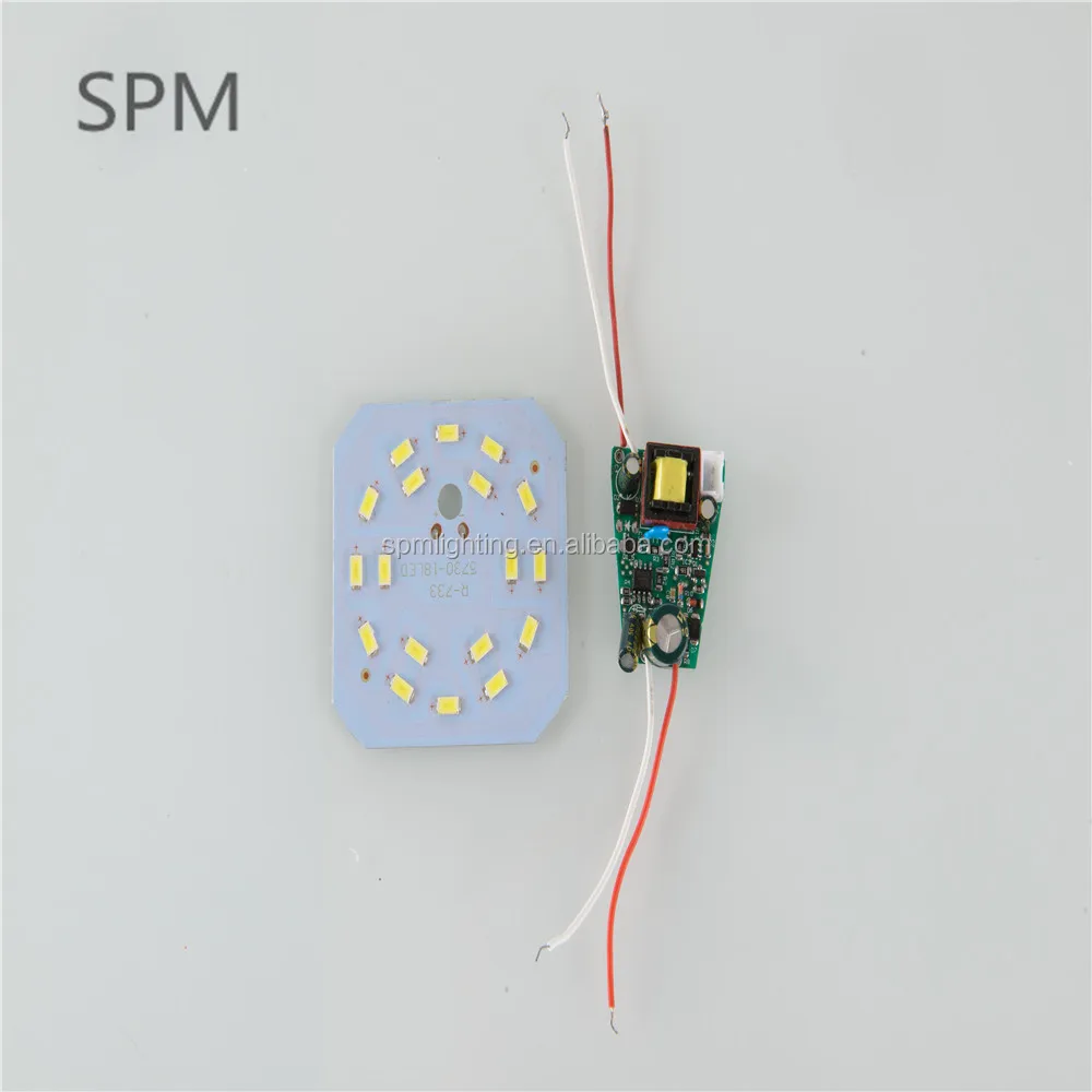 zhongshan 220v 12W raw material factory emergency skd led bulb parts