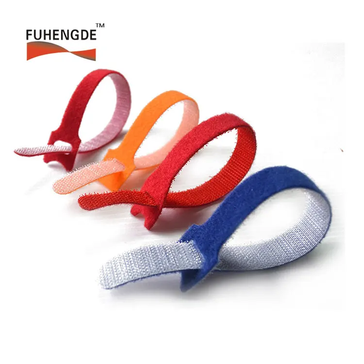 Reusable Hook and Loop Cable Ties with Microfiber