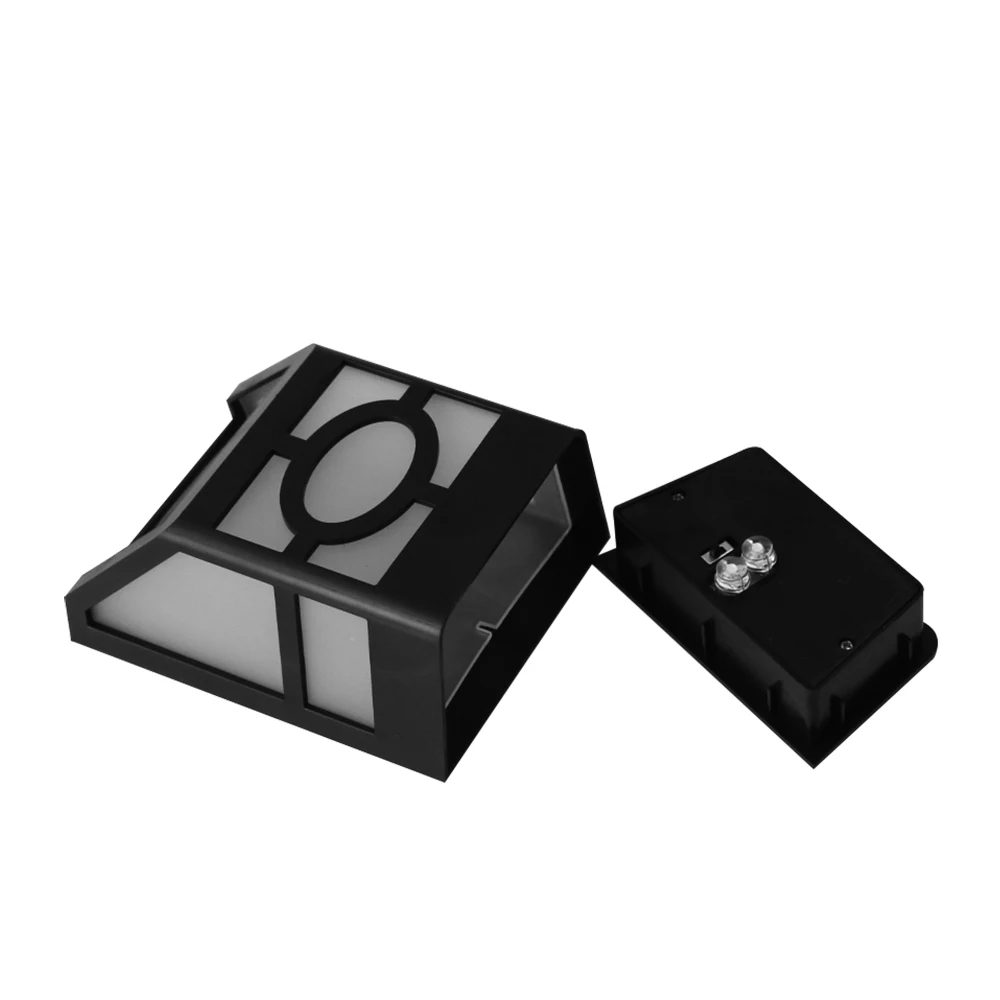 Outdoor Retro Style 2 LED Solar Powered Garden Wall Sensor Light