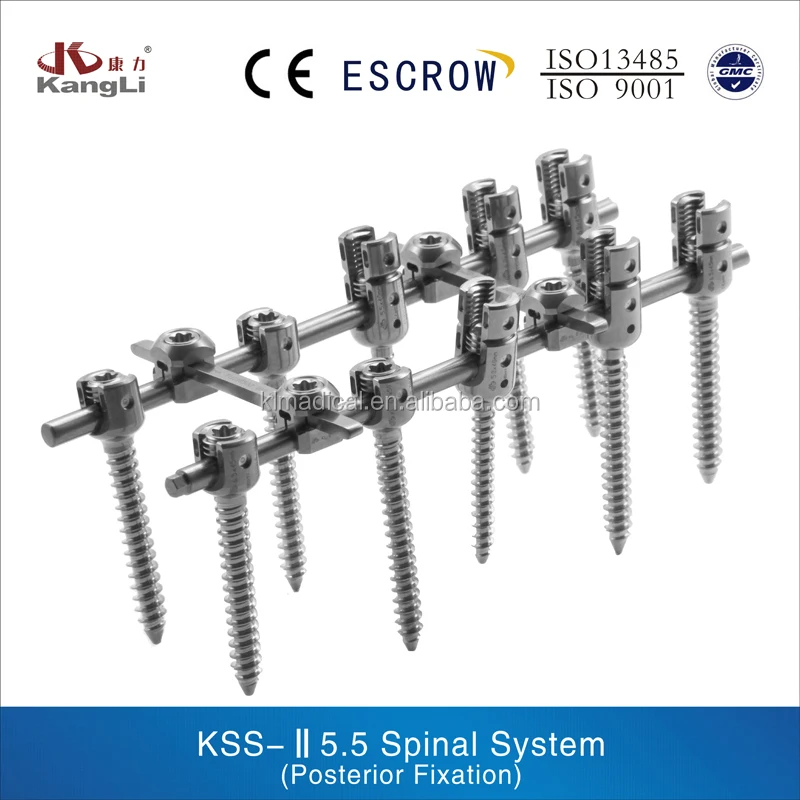 
5.5mm rod Pedicle Screw Spinal Fixation System spine surgical implant 
