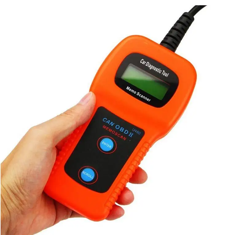 U480 CAN BUS OBD2 Scanner Car Diagnostics Tool Engine Code Reader With LCD Display for OBD II Vehicles