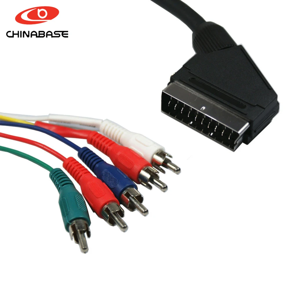 2meter Black Color hdmi to scart converter