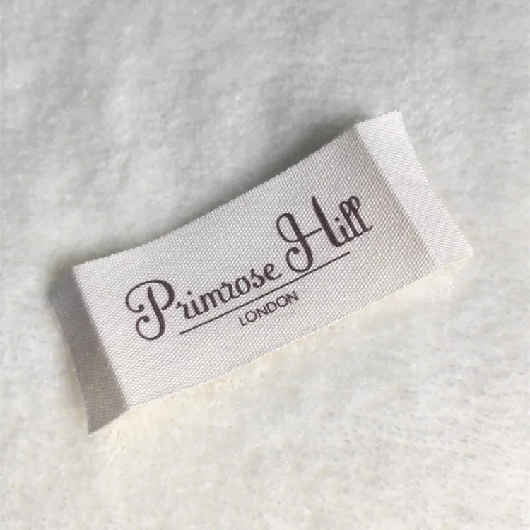 custom organic cotton canvas main clothing printed labels