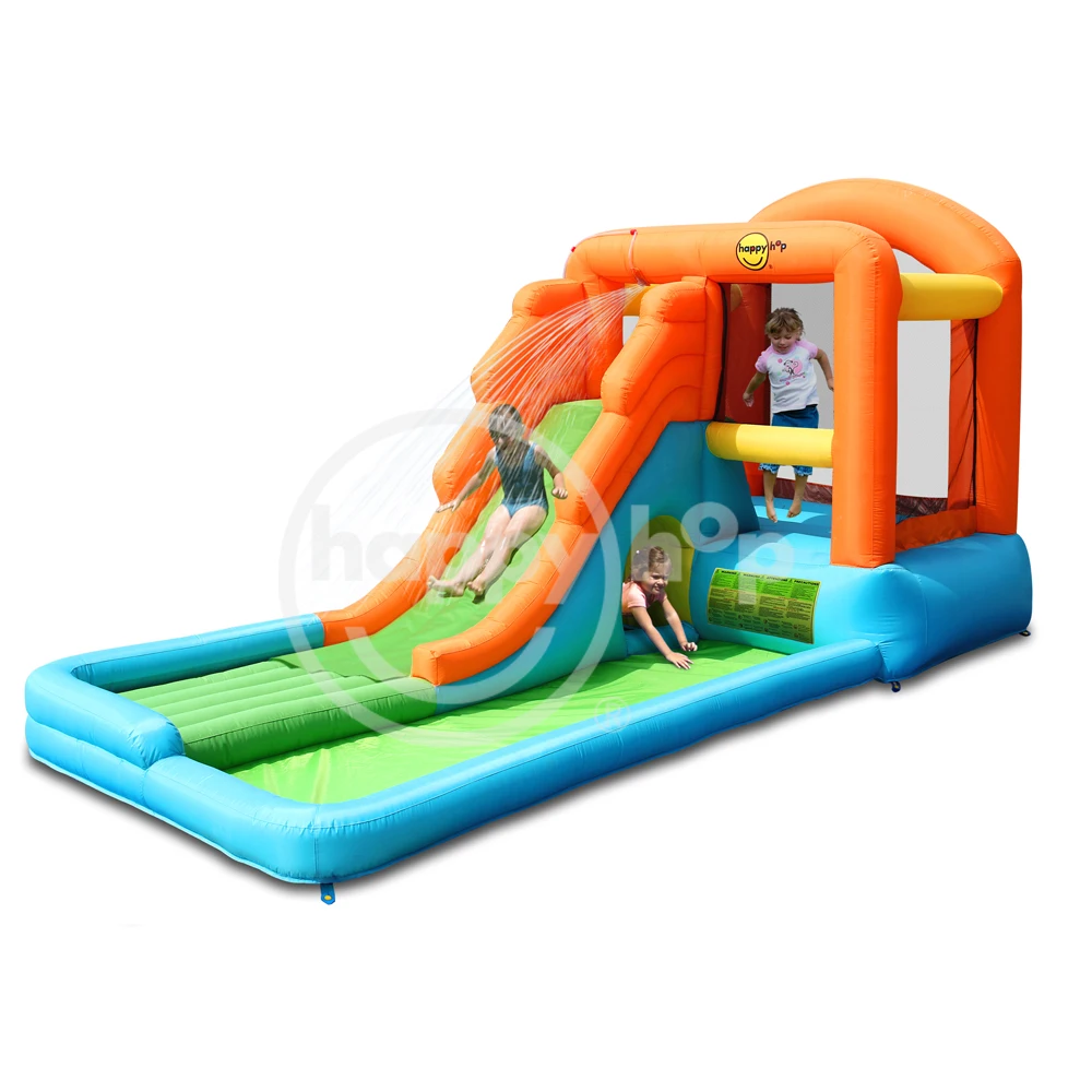
happyhop Hot Sale 9049 giant airflow water bouncer and pool,airflow play and splash center,inflatable bouncer and slide water 