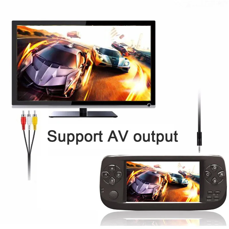 64 Bit 4,3 Inch встроенные 3000 игр PAP K3 Games портативная ручная игровая консоль HD