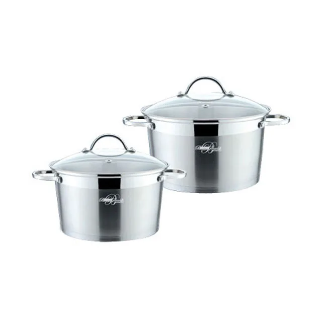 Commercial Kitchen Pan Induction Die Cast Cooking Soup Pots Set New Arrival Induction Italian Stainless Steel Cookware