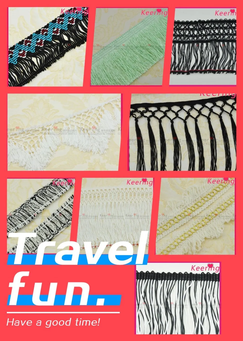 mixcolor cotton wholesale tassel fringe trimming WTPB-048