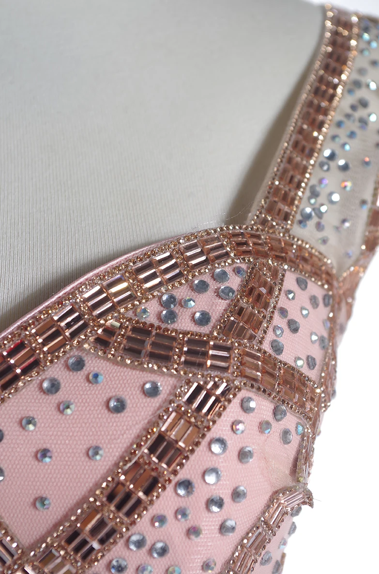 Party wedding short front long back backless pink evening dresses china