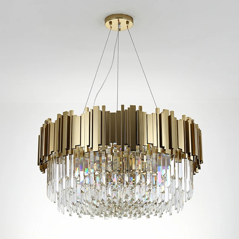 
post modern luxury k9 crystal chandelier lighting gold chandeliers pendant lights for home 